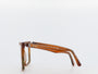 Brown eyeglasses on a white background