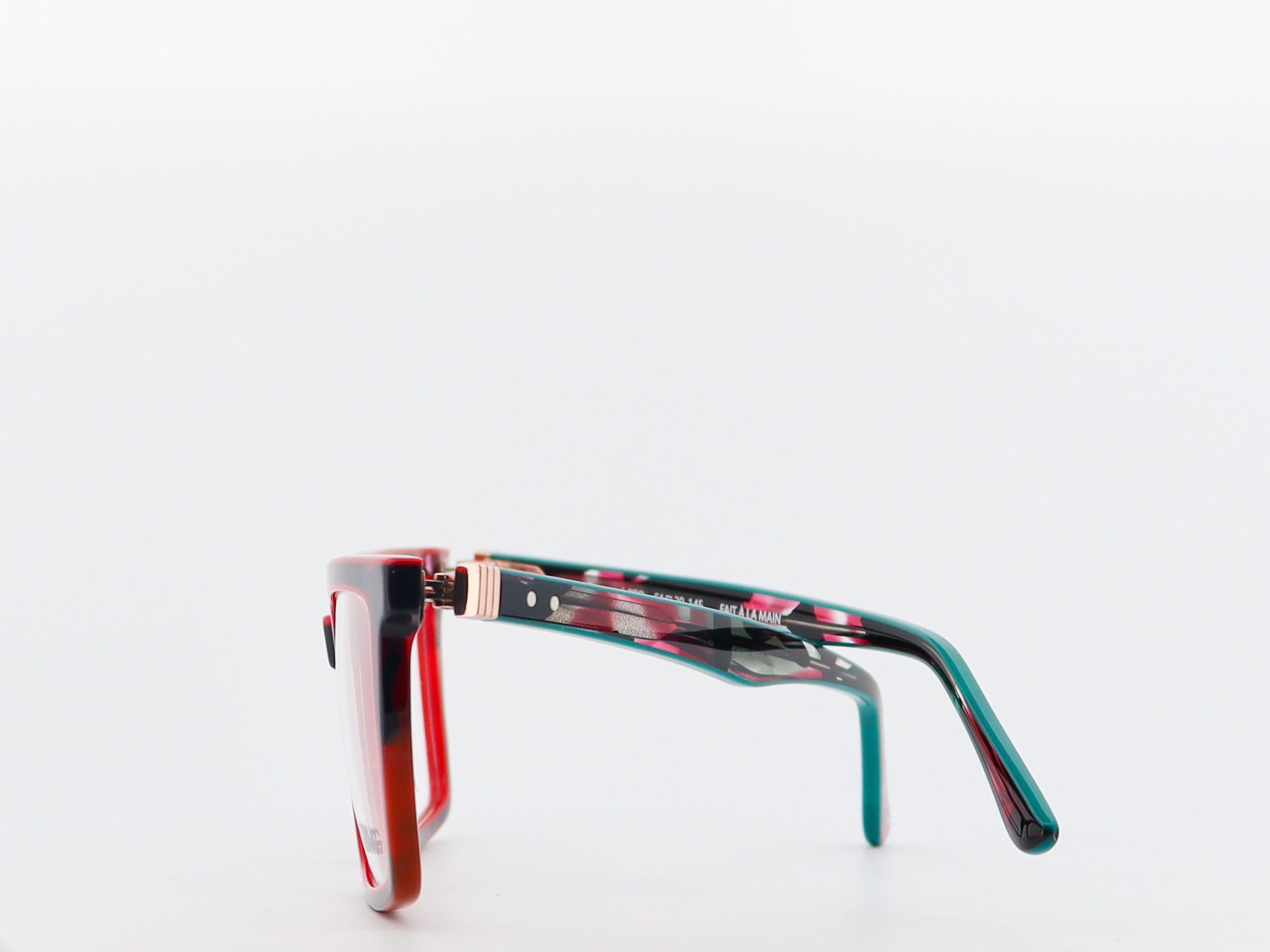 red and black frame on a white background