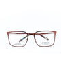 A pair of rectangular full frame eyeglasses with a brown metallic frame, displaying the brand name 'DESIGN MONTRAL' on the side.