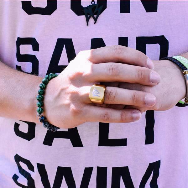 Afterbang gold godfather ring