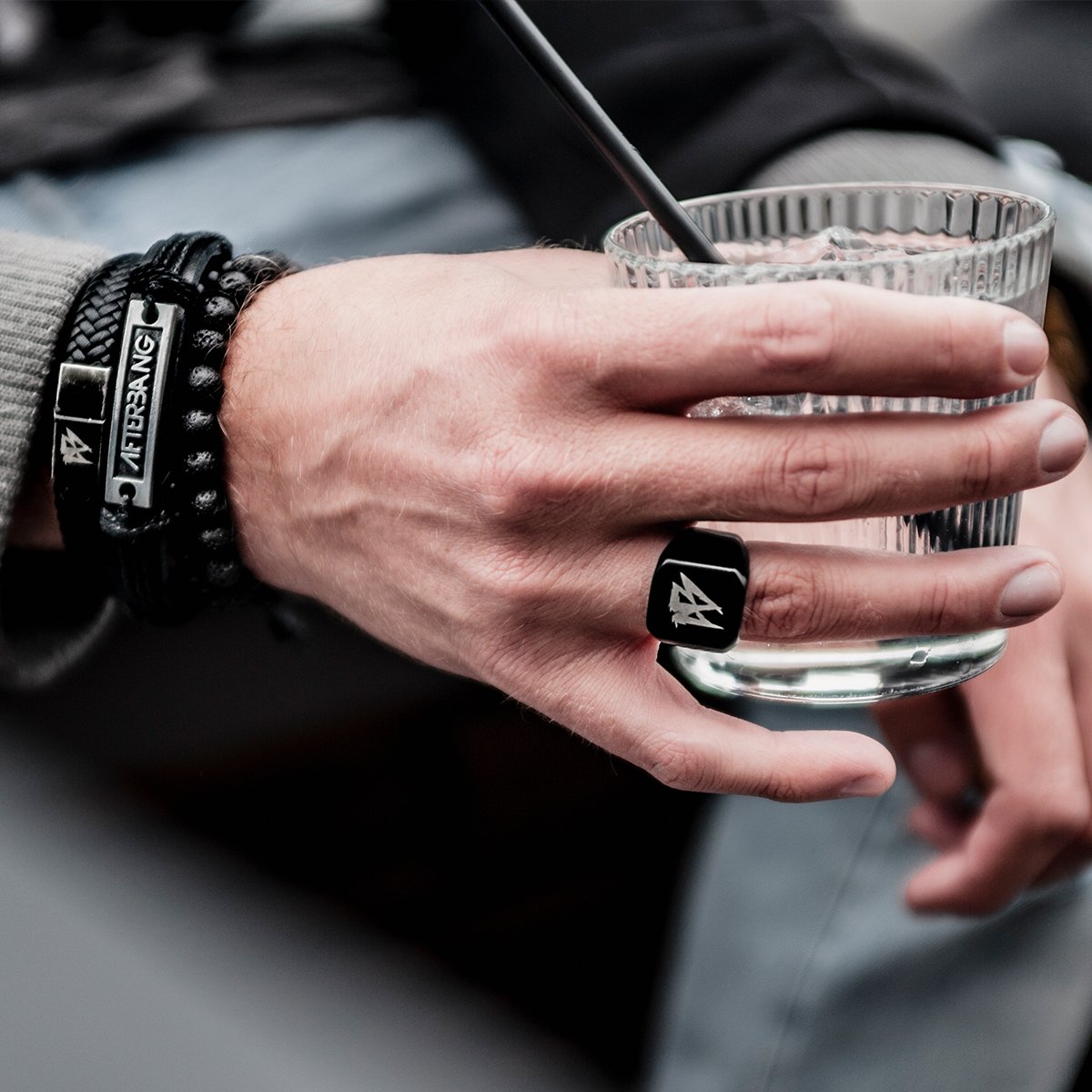 Afterbang black godfather ring