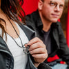 lifestyle black stainless steel anchor necklace