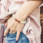 Lifestyle White and Red Focus bracelet