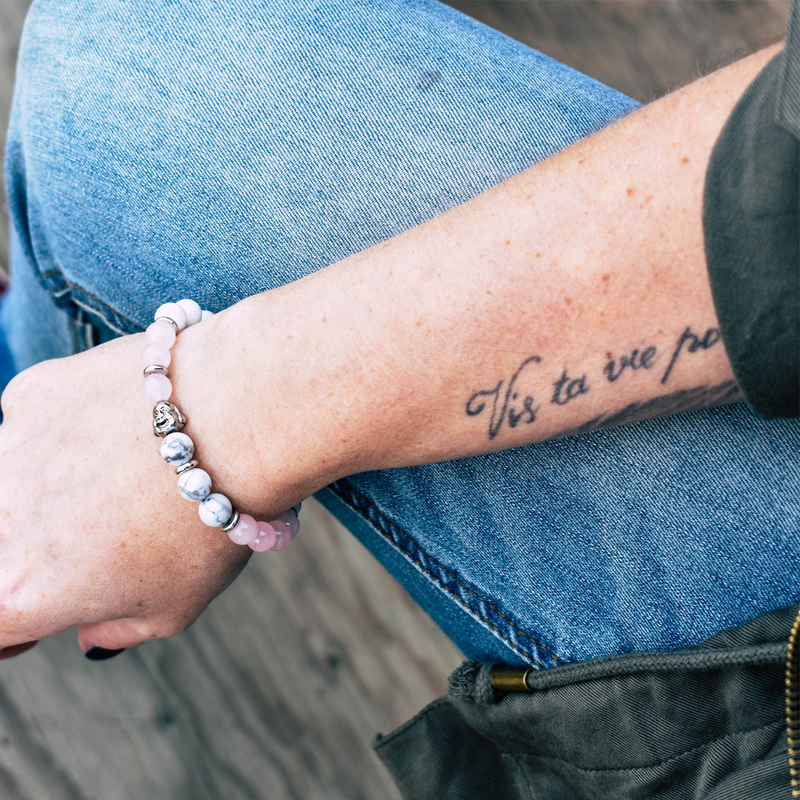 Lifestyle White and Pink Girly bracelet