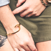 Lifestyle gold stainless steel Hook bracelet