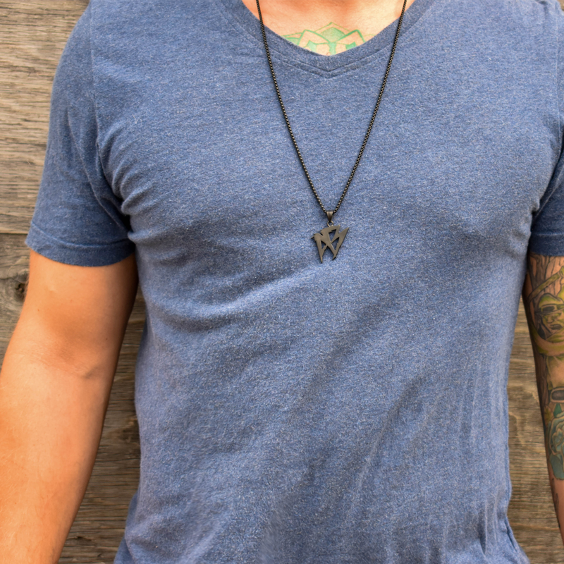 Lifestyle Black stainless Insignia necklace