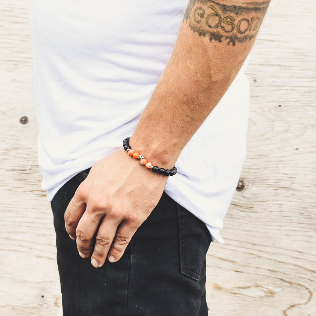 Lifestyle Black and Orange Magma braclet