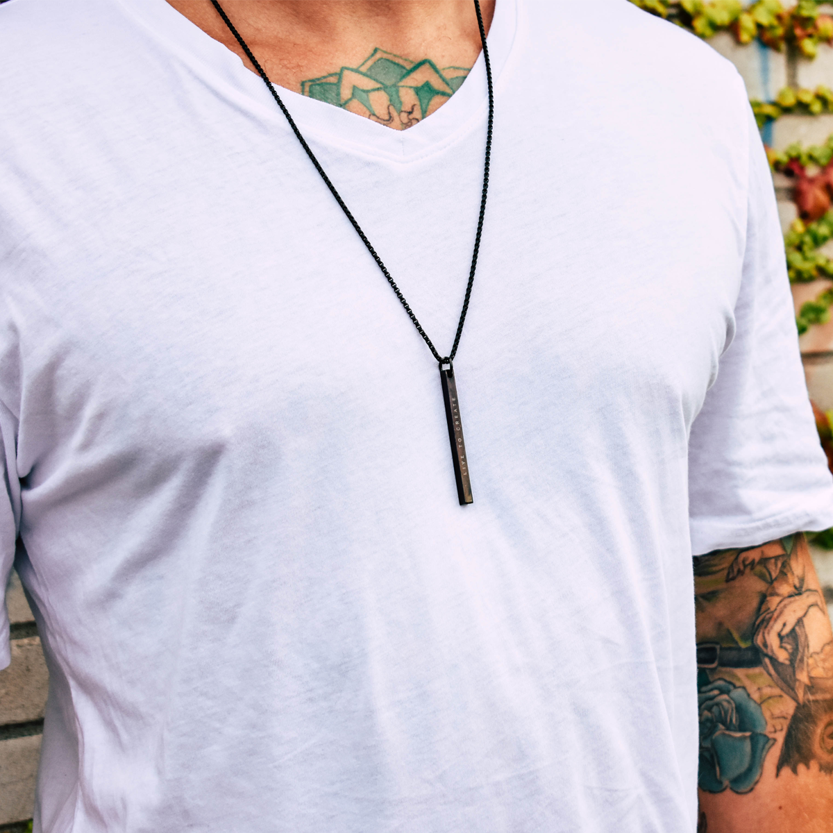 Lifestyle black unisex Monument necklace