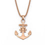 Rose Gold stainless steel anchor necklace